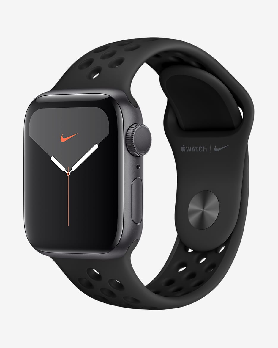 Apple Watch Nike Series 5 GPS mit Nike Sportarmband 44 mm Aluminiumgehause in Space Gray. Nike DE